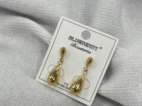 Kolczyki wiszące dwa podłużne elementy