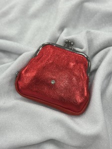 Portmonetka damska kryształ  dwie komory zatrzask i zamek