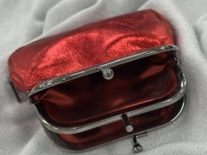 Portmonetka damska kryształ  dwie komory zatrzask i zamek