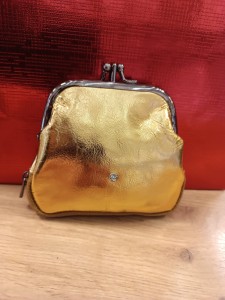 Portmonetka damska kryształ  dwie komory zatrzask i zamek