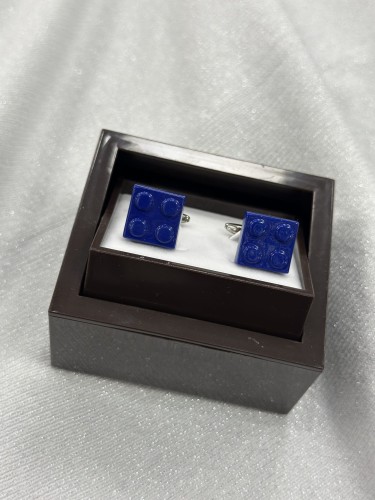 Spinki do mankietów wzór klocek lego