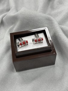 Spinki do mankietów w kształcie gaśnicy 