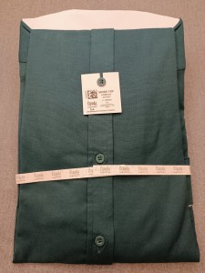 Koszula męska z długim rękawem mikro wzór SILM FIT ELASTAN