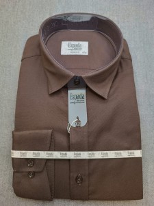 Koszula męska z długim rękawem mikro wzór SILM FIT ELASTAN