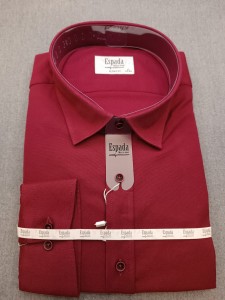 Koszula męska z długim rękawem mikro wzór SILM FIT ELASTAN