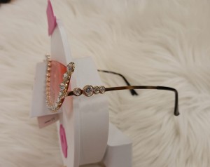 Okulary przeciwsłoneczne damkie wysadzane cyrkoniami