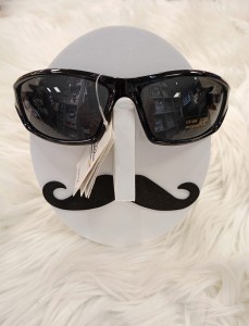 Okulary przeciwsłoneczne męskie srebrne zdobienie 