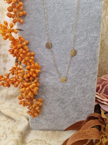 Naszyjnik z  kółkami ażurowymi 