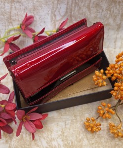 Portfel damski skórzany poziom