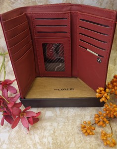 Portfel damski skórzany poziom