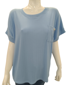 Bluzka damska z kieszonką prążek 