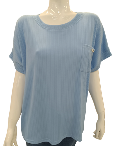 Bluzka damska z kieszonką prążek 