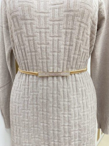 Pasek damski żyłka długa wąska blaszka z cyrkoniami