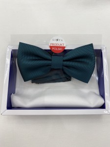 Mucha z żakardowym paskiem maleńki kwadracik