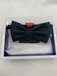 Mucha męska w mikrowzór z żakardowym paskiem