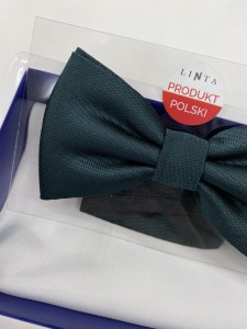 Mucha męska w mikrowzór z żakardowym paskiem