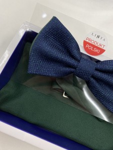 Mucha męska dwukolorowa z miko wzorem 