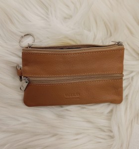 Etui klucze trzy zamki 13,5x8 cm skóra naturalna