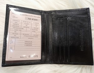 Wizytownik skóra naturalna