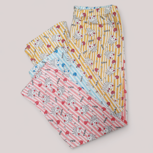 Piżama damska spodnie plus koszulka długi rękaw wzór KOT