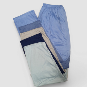 Piżama męska spodnie plus bluzka na guziki do połowy