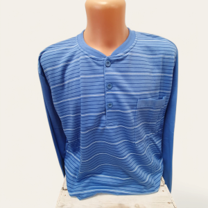 Piżama męska długi rękaw w paski 