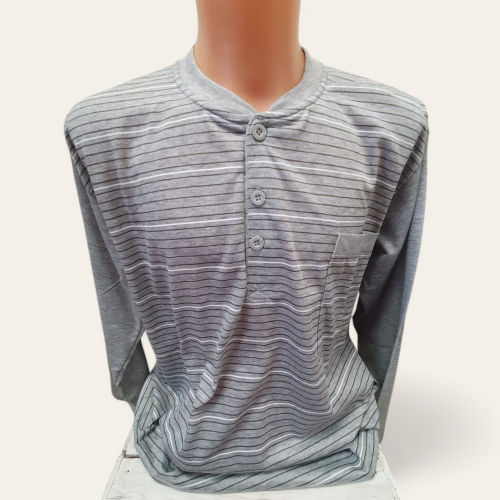 Piżama męska długi rękaw w paski 