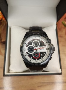 Zegarek męski na bransolecie tachymeter