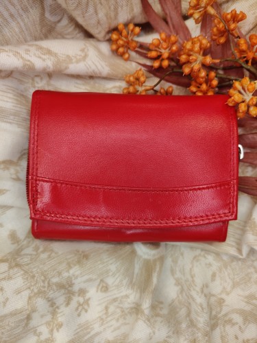 Portfel damski skóra naturalna poziom