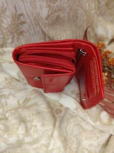 Portfel damski skóra naturalna poziom