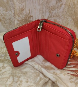 Portfel damski poziomy brokatowy logo eko skóra