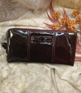 Portfel damski duży poziom lakierowany błyszczący 