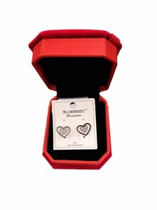 Kolczyki wkrętki podwójne serca