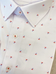 Koszula męska SLIM FIT gałązki z listkami 