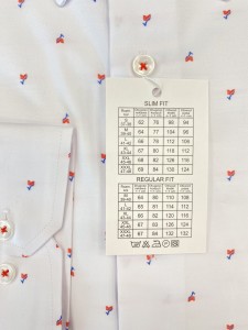 Koszula męska SLIM FIT gałązki z listkami 