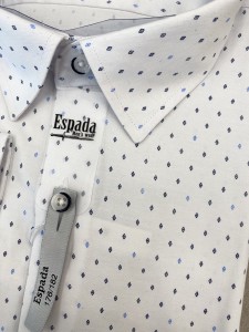 Koszula męska biała wzór drobne romby REGULAR FIT