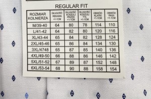 Koszula męska biała wzór drobne romby REGULAR FIT
