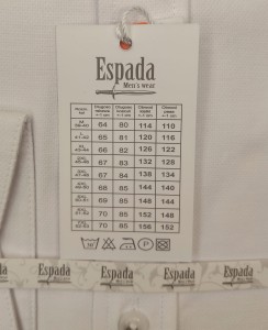 Koszula męska REGULAR FIT na stójce białe fakturowane