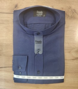 Koszula męska długi rękaw SLIM FIT na stójce  fakturowana 