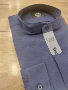 Koszula męska długi rękaw SLIM FIT na stójce  fakturowana 