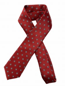 Krawat męski szeroki wzór piłka nożna