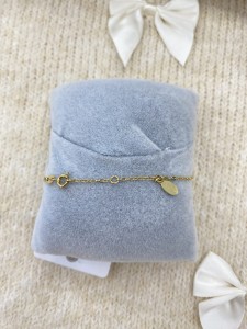 Bransoletka złota ażurowe kółeczko z cyrkoniami