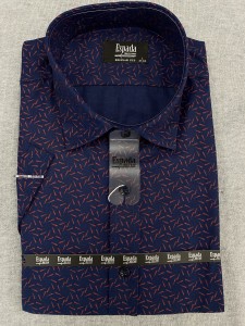 Koszula męska krótki rękaw REGULAR wzór kreski