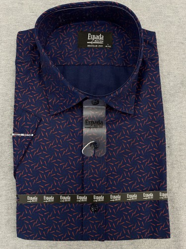 Koszula męska krótki rękaw REGULAR wzór kreski