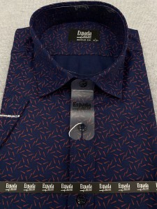 Koszula męska krótki rękaw REGULAR wzór kreski