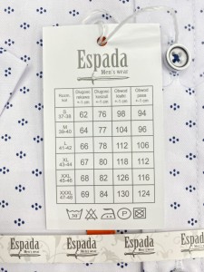 Koszula męska SLIM FIT krótki rękaw biała w kropki