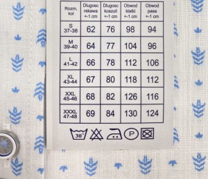 Koszula męska z krótkim rękawem SLIM FIT 100% bawełna błękitny wzór