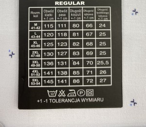 Koszula męska w drobny wzorek krótki rękaw REGULAR