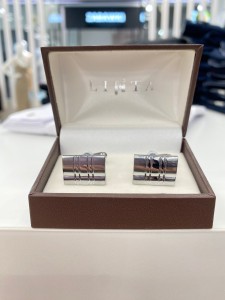 Spinki do mankietów pionowe cztery paski