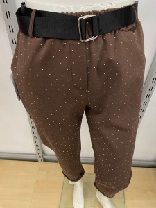 Spodnie Chino zdobione kryształkami 